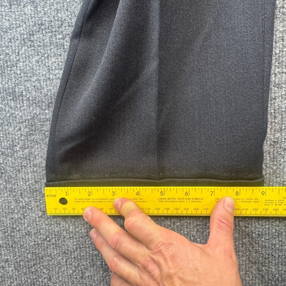 Zanella Dress Pants Mens 33 Black Pleated Professional Business Straight Leg